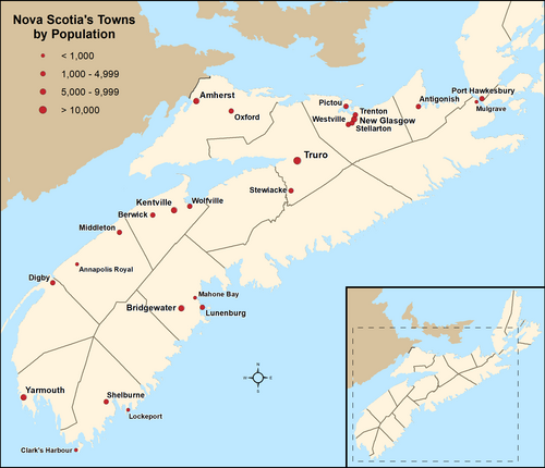 Towns in Nova Scotia